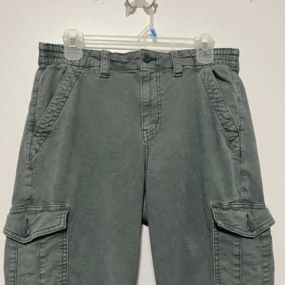 American Eagle Womens Canvas Cargo Pants 10 Green Grunge Normcore Utility Y2K - Picture 3 of 9